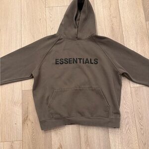 Essentials Men's Brown Hoodie Sweater
